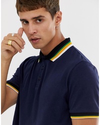 dunkelblaues Polohemd von ASOS DESIGN