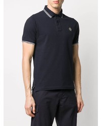 dunkelblaues Polohemd von Stone Island