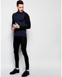 dunkelblaues Polohemd von Asos