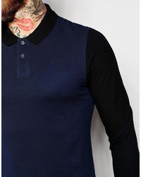 dunkelblaues Polohemd von Asos