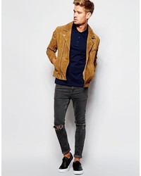 dunkelblaues Polohemd von Asos