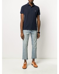 dunkelblaues Polohemd von Stone Island