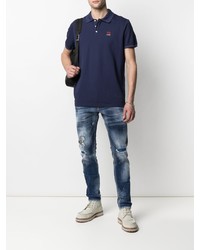 dunkelblaues Polohemd von DSQUARED2