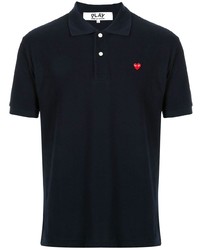 dunkelblaues Polohemd von Comme Des Garcons Play