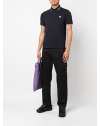 dunkelblaues Polohemd von Stone Island