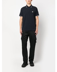 dunkelblaues Polohemd von Stone Island