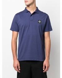 dunkelblaues Polohemd von Stone Island