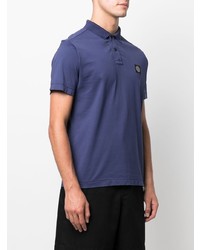 dunkelblaues Polohemd von Stone Island