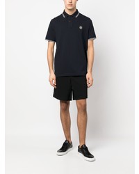 dunkelblaues Polohemd von Stone Island