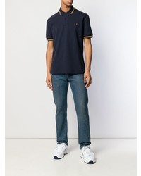 dunkelblaues Polohemd von Fred Perry X Art Comes First