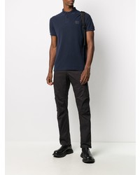 dunkelblaues Polohemd von Stone Island