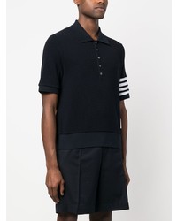 dunkelblaues Polohemd von Thom Browne