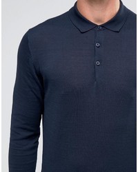 dunkelblaues Polohemd von Selected