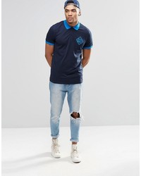 dunkelblaues Polohemd von Jack and Jones