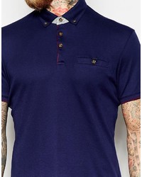 dunkelblaues Polohemd von Ted Baker