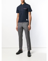 dunkelblaues Polohemd von Thom Browne