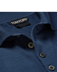 dunkelblaues Polohemd von Tom Ford