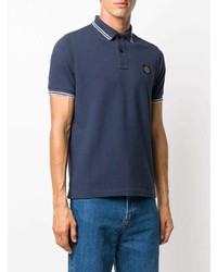 dunkelblaues Polohemd von Stone Island