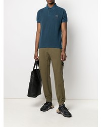 dunkelblaues Polohemd von Stone Island