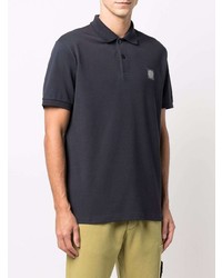 dunkelblaues Polohemd von Stone Island