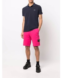 dunkelblaues Polohemd von Stone Island