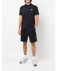 dunkelblaues Polohemd von Stone Island