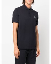 dunkelblaues Polohemd von Stone Island