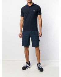 dunkelblaues Polohemd von Stone Island