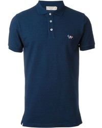 dunkelblaues Polohemd von MAISON KITSUNÉ