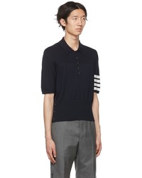 dunkelblaues Polohemd von Thom Browne