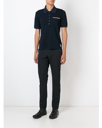 dunkelblaues Polohemd von Thom Browne