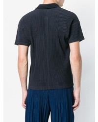 dunkelblaues Polohemd von Homme Plissé Issey Miyake