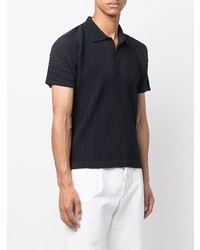 dunkelblaues Polohemd von Homme Plissé Issey Miyake