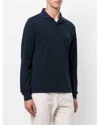 dunkelblaues Polohemd von Stone Island