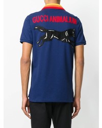 dunkelblaues Polohemd von Gucci