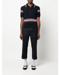 dunkelblaues Polohemd von Thom Browne