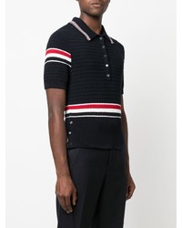 dunkelblaues Polohemd von Thom Browne