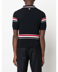 dunkelblaues Polohemd von Thom Browne