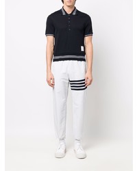 dunkelblaues Polohemd von Thom Browne