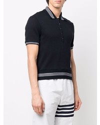 dunkelblaues Polohemd von Thom Browne