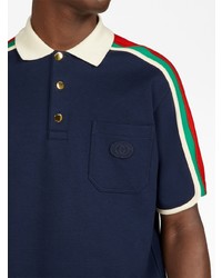 dunkelblaues Polohemd von Gucci