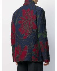 dunkelblaues Sakko mit Blumenmuster von Engineered Garments