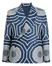 dunkelblaues Sakko mit geometrischem Muster von Charles Jeffrey Loverboy
