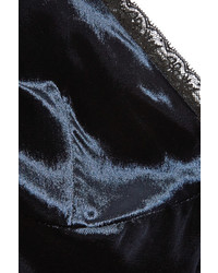 dunkelblaues Samtkleid von Prada