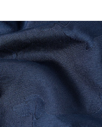 dunkelblaues Seide Einstecktuch von Thom Browne