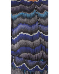 dunkelblaues Seidekleid von Diane von Furstenberg