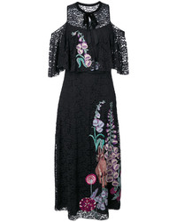 dunkelblaues Seidekleid von Temperley London