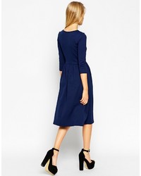 dunkelblaues Skaterkleid von Asos