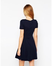 dunkelblaues Skaterkleid von Asos