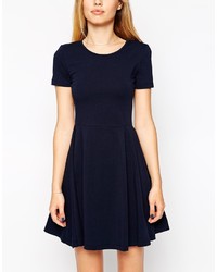 dunkelblaues Skaterkleid von Asos